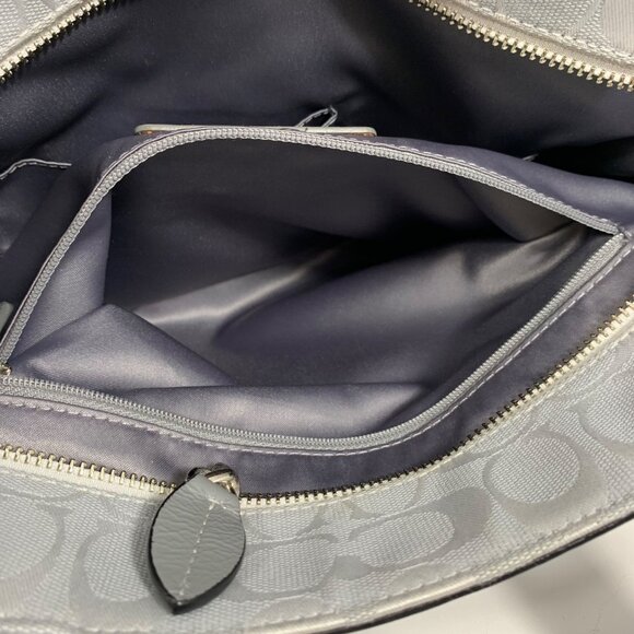 COACH Penelope Signature Lunch Tote Patent Trim Shoulder Bag F16532 w/ Tag EUC - Picture 7 of 10